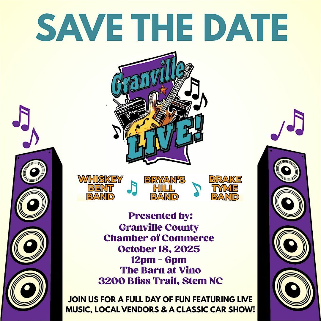 Granville LIVE!, 18 October | Event in Stem | AllEvents