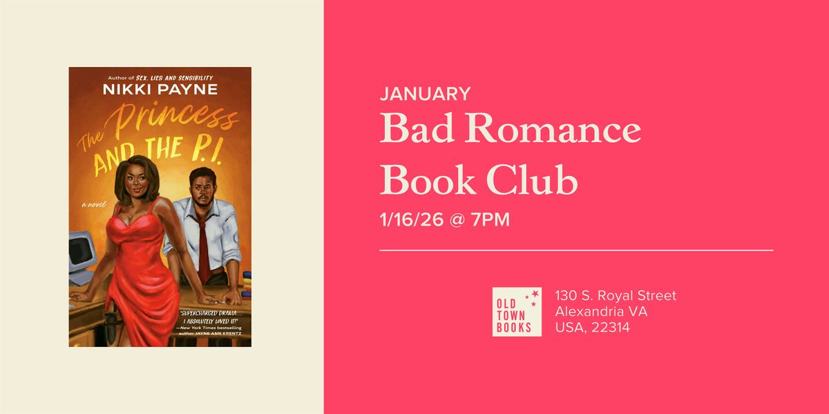 January Bad Romance Book Club: The Princess and the PI, 16 January | Event in Alexandria | AllEvents