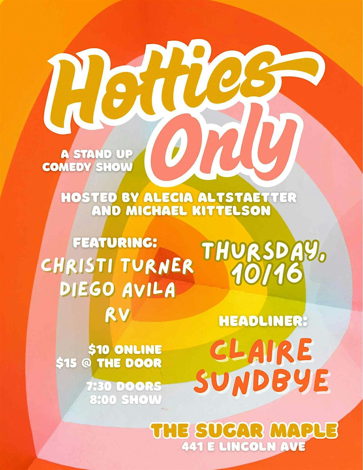 Hotties Only Standup Comedy at the Sugar Maple, 16 October | Event in Milwaukee | AllEvents