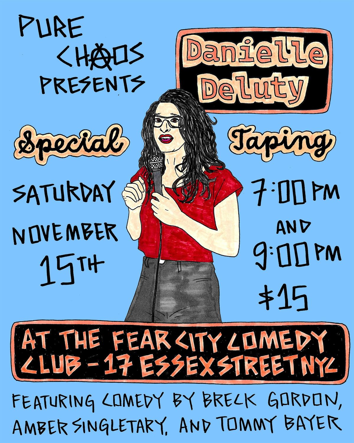 Danielle Deluty Special Taping at the Fear City Comedy Club, 15 November | Event in New York | AllEvents