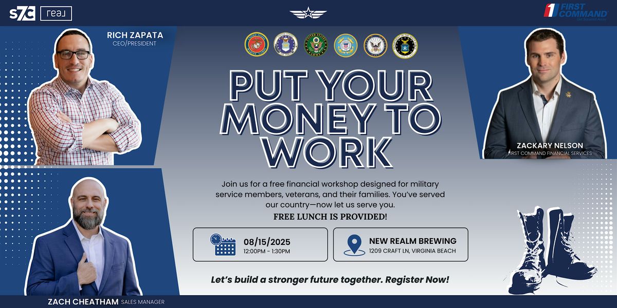 PUT YOUR MONEY TO WORK!, 15 August | Event in Virginia Beach | AllEvents