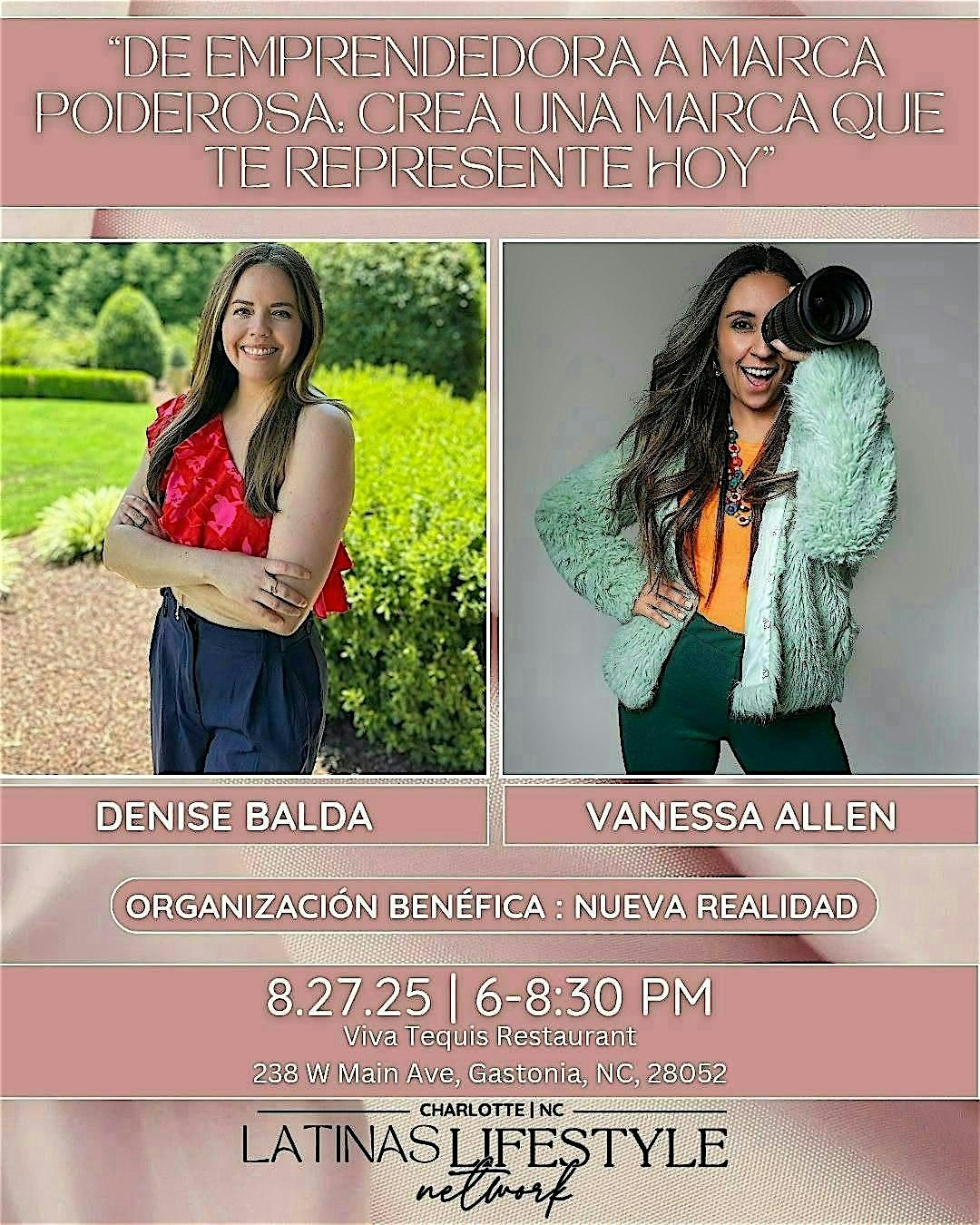 “De Emprendedora a Marca Poderosa: Crea una Marca que te Representa Hoy", 27 August | Event in Gastonia