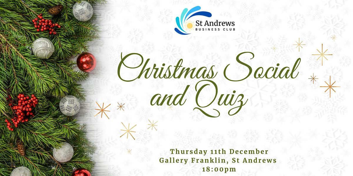 St Andrews Business Club | Christmas Social and Quiz 2025, 11 December | Event in St Andrews | AllEvents