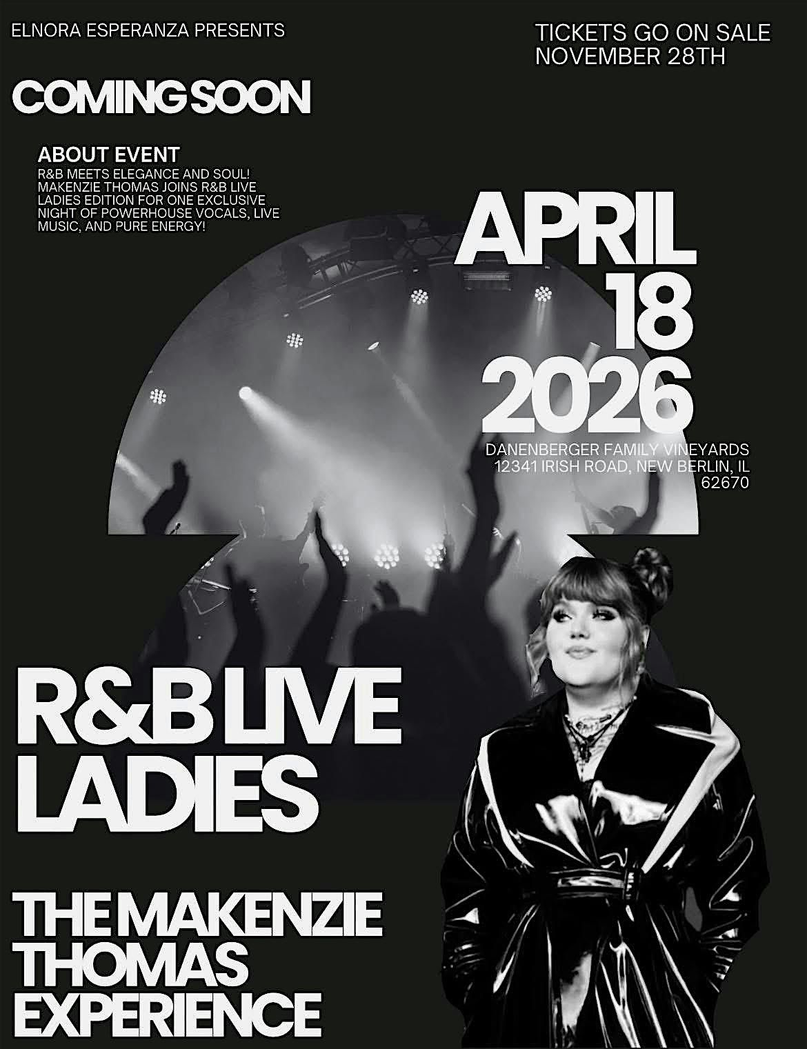R and B Live Ladies Edition and The Makenzie Thomas Experience, 18 April | Event in New Berlin | AllEvents