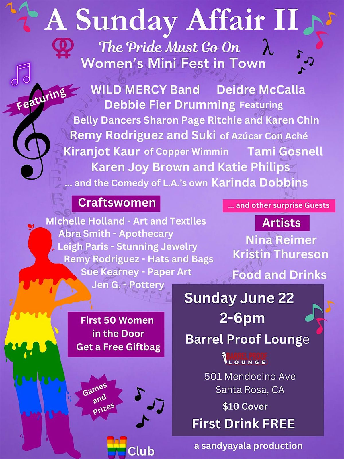 A Sunday Affair II - The Pride Must Go On - Women's Mini Fest in Town, 22 June | Event in Santa Rosa | AllEvents