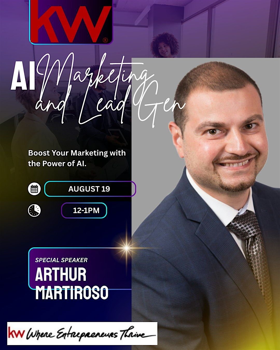 AI Marketing & Lead Gen with Arthur Martiroso, 19 August | Event in Andover | AllEvents