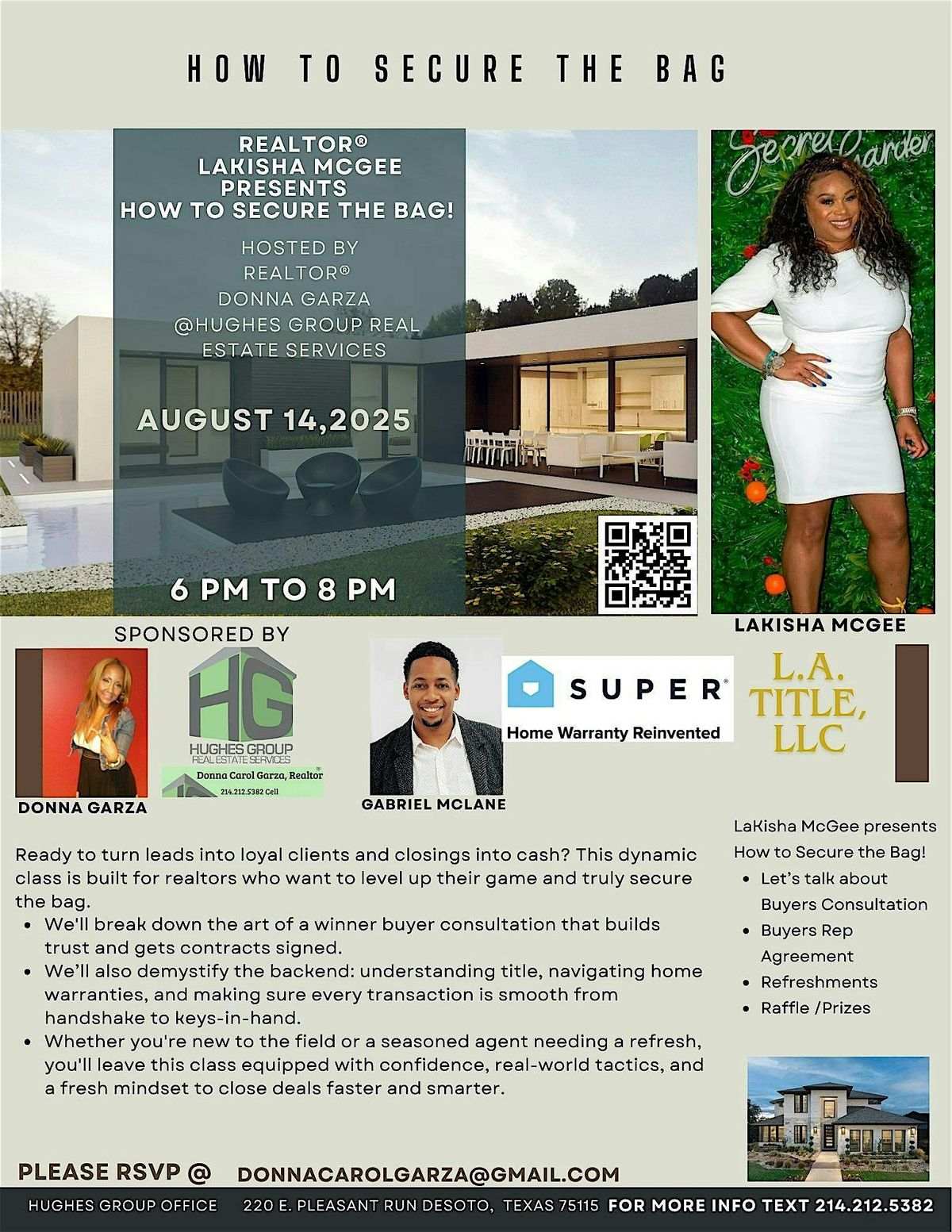 How to Secure the Bag, 14 August | Event in DeSoto | AllEvents