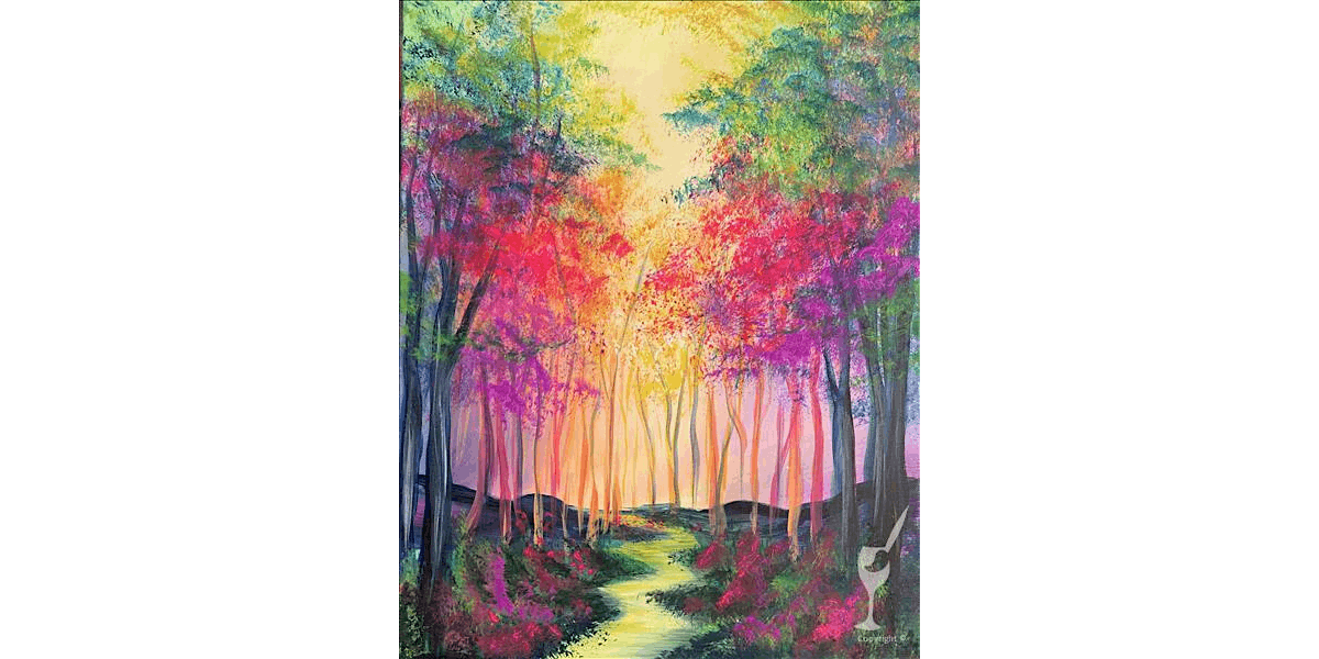 Glowing Forest Fantasy Scene - Paint and Sip in Houston | Classpop!™, 13 August | Event in Pearland | AllEvents