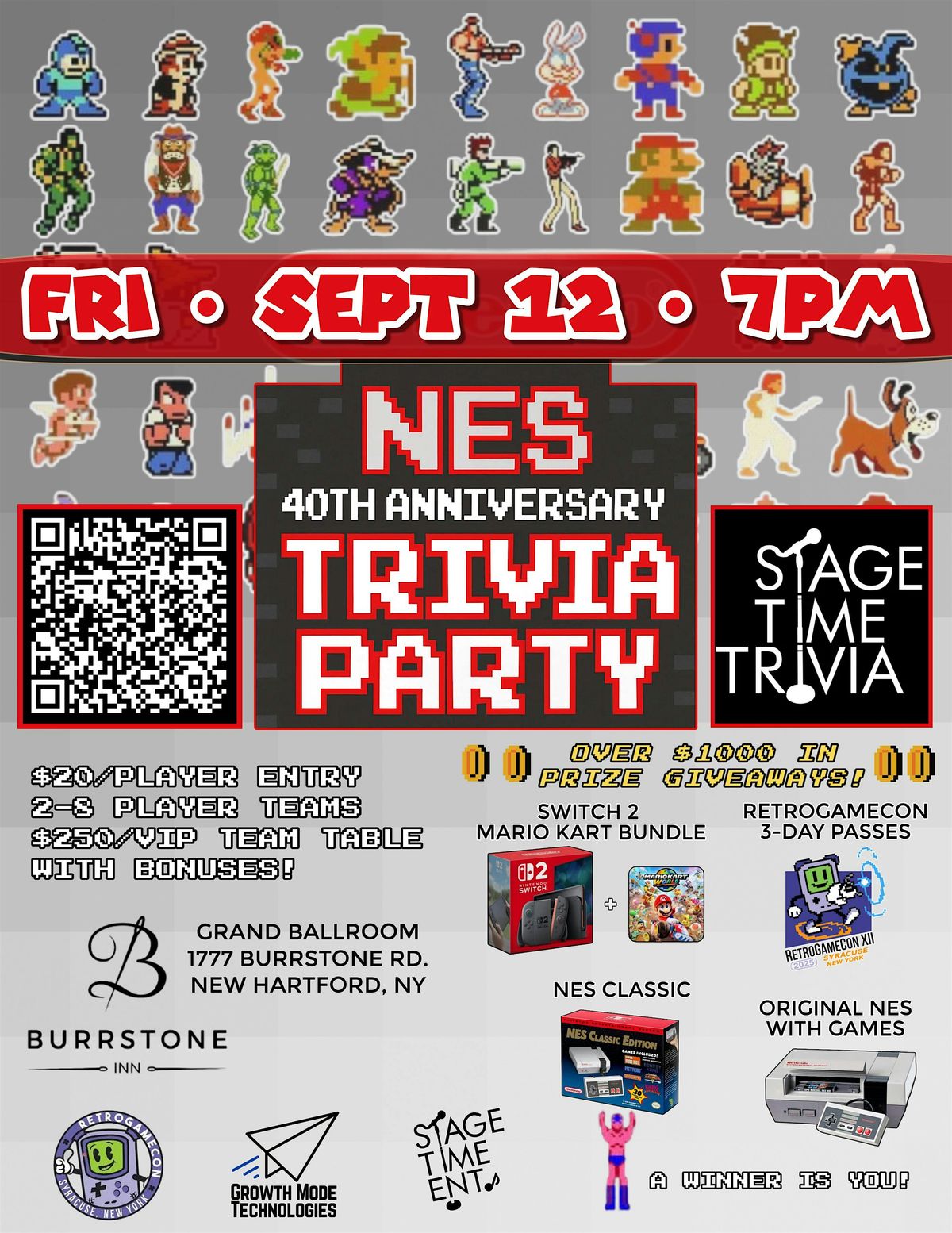 NES 40th Anniversary Trivia Party, 12 September | Event in New Hartford | AllEvents