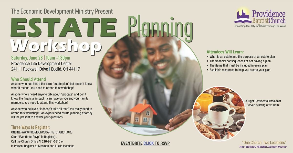 FREE ESTATE PLANNING WORKSHOP, 28 June | Event in Euclid | AllEvents