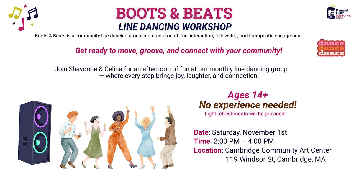 Beats and Boots Line Dancing Workshop, 1 November | Event in Cambridge | AllEvents