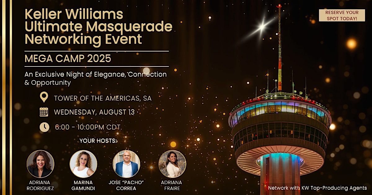Keller Williams Ultimate Masquerade Networking Event, 13 August | Event in San Antonio | AllEvents
