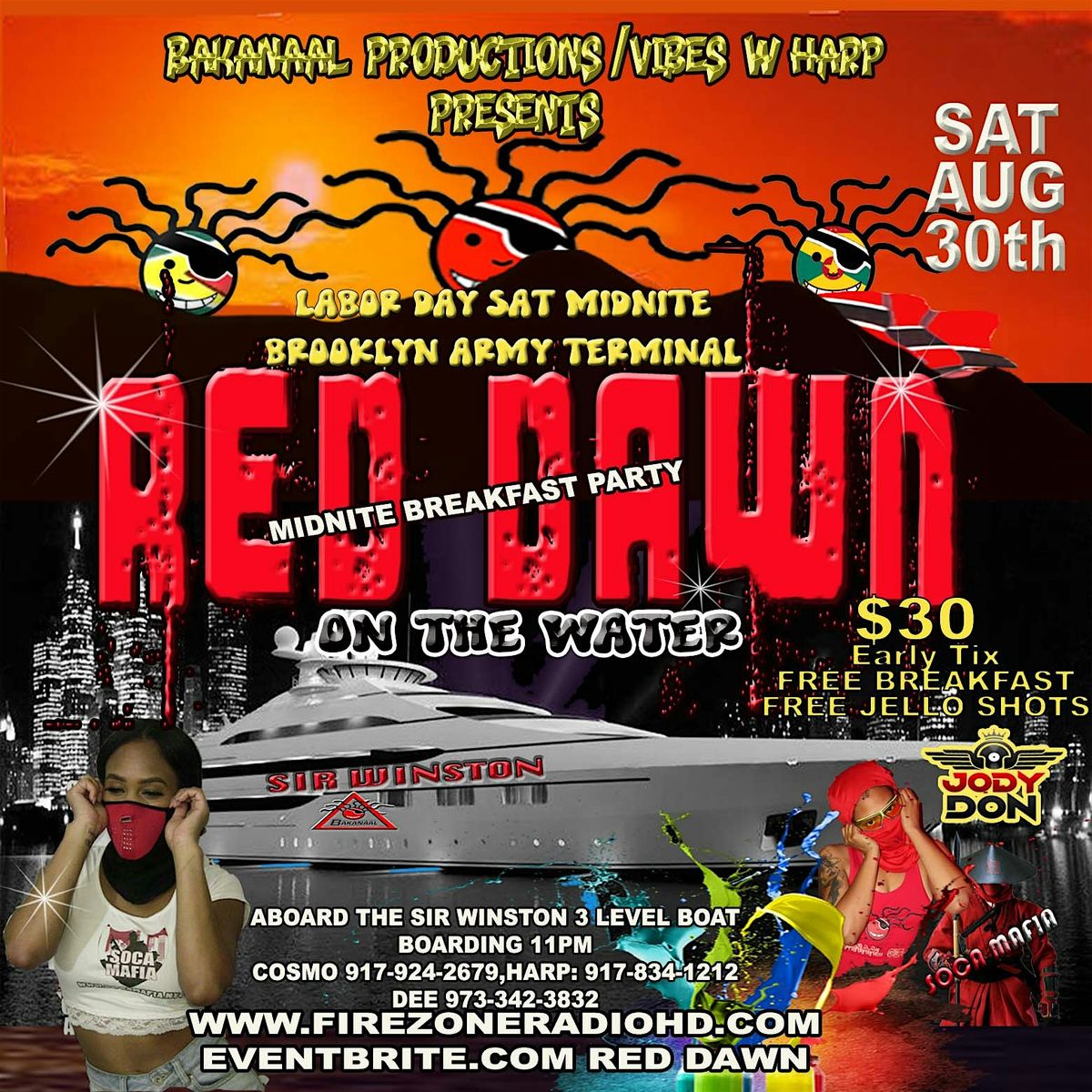 RED DAWN 2O25 ON DA WATER, 30 August | Event in Brooklyn | AllEvents