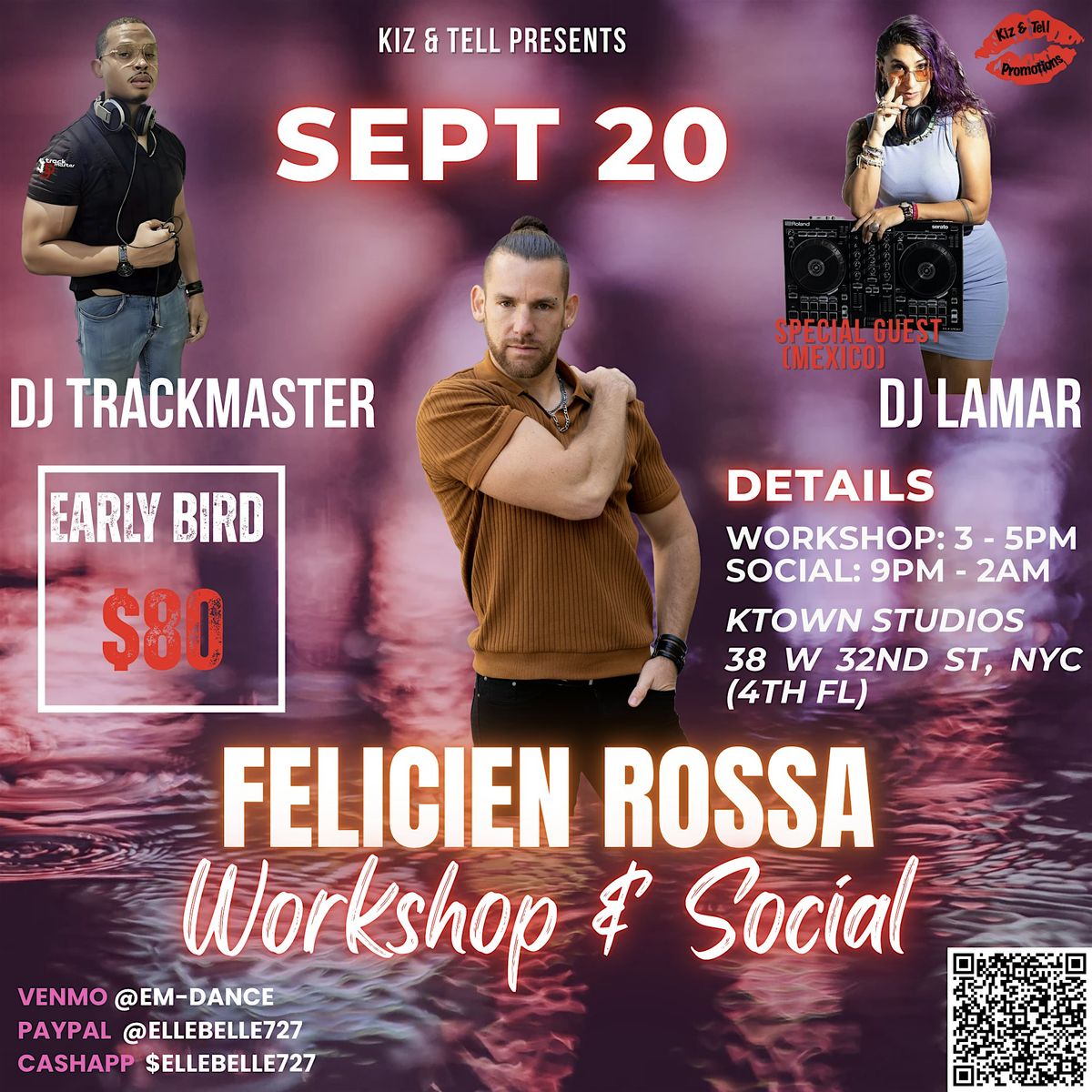Felicien Rossa Kizomba Style Workshop and Social, 20 September | Event in New York | AllEvents