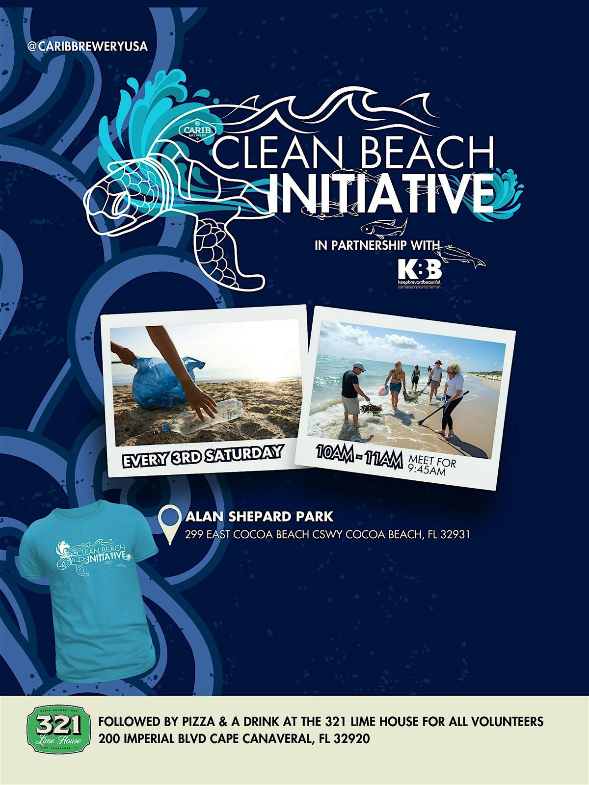 Carib Brewery USA -  Clean Beach Initiative – Monthly Cleanup (2025) | Event in Cocoa Beach | AllEvents