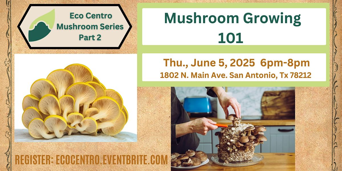 Mushroom Growing 101, 5 June | Event in San Antonio | AllEvents