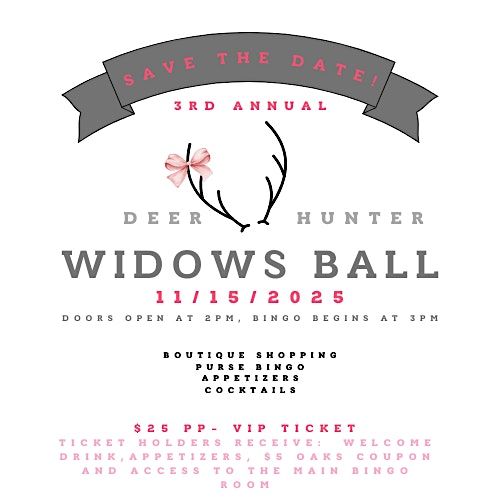 3rd Annual - Deer Hunter Widows Ball, 15 November | Event in Ham Lake | AllEvents