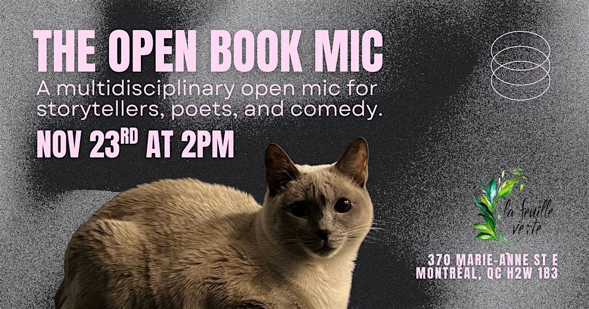 The Open Book Mic | Event in Montréal | AllEvents