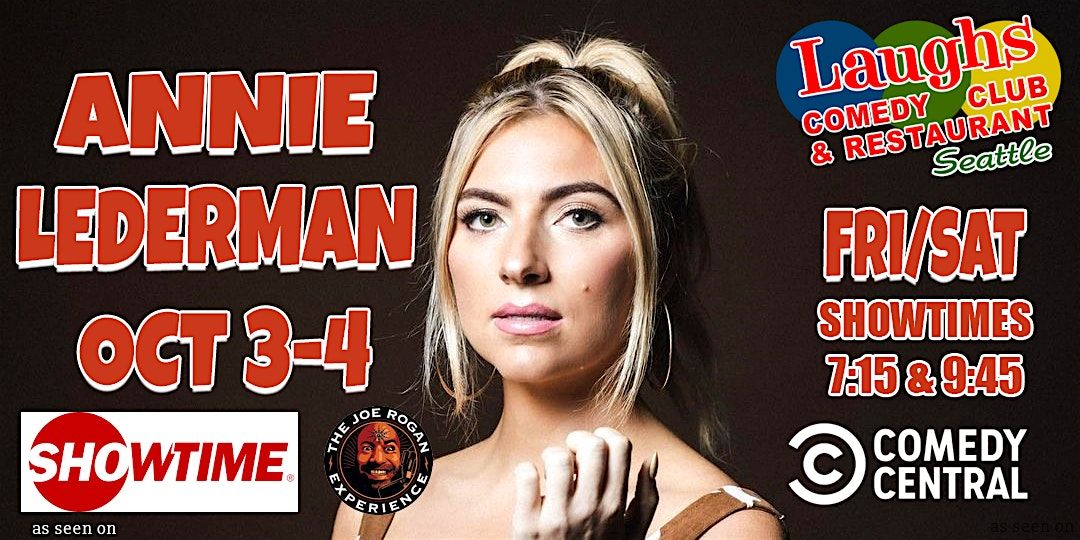 Comedian Annie Lederman Oct. 3rd and 4th at Laughs Comedy Club - Seattle, 3 October | Event in Seattle | AllEvents