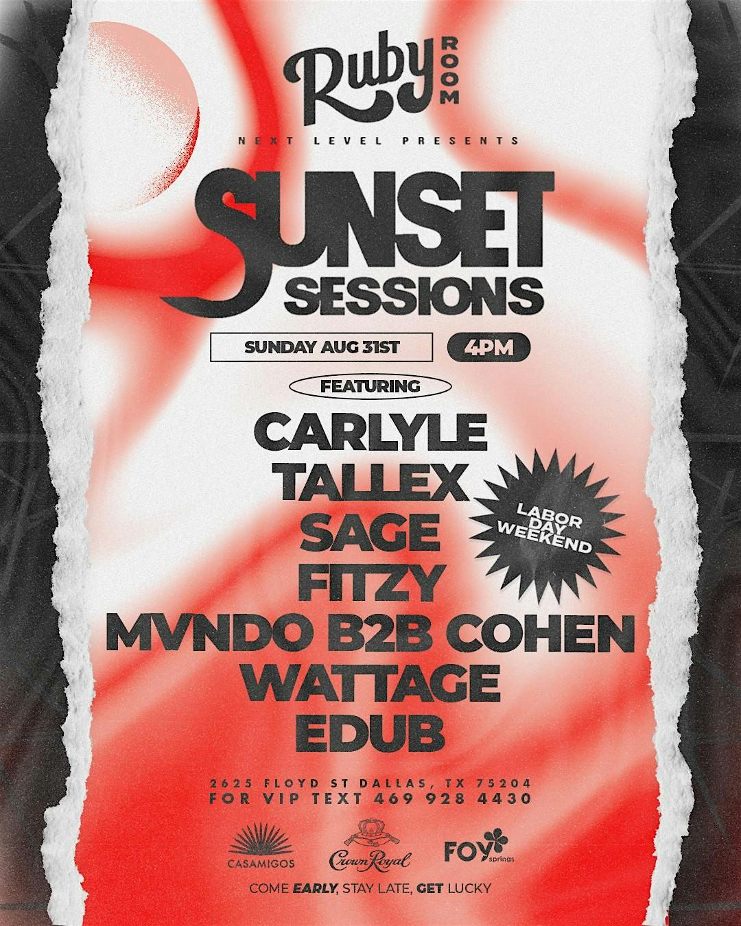 Sunset Sessions 8/31 (Labor Day Sunday), 31 August | Event in Dallas | AllEvents