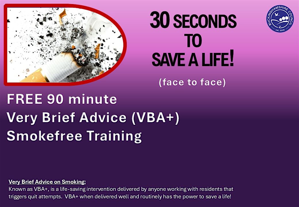 FREE Smoking VBA+ training, 18 November | Event in High Wycombe | AllEvents