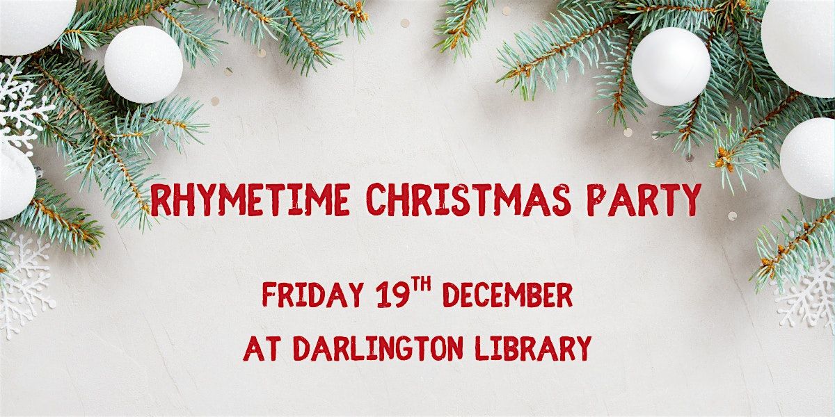 Rhymetime Christmas Party at Darlington Library, 19 December | Event in Darlington | AllEvents