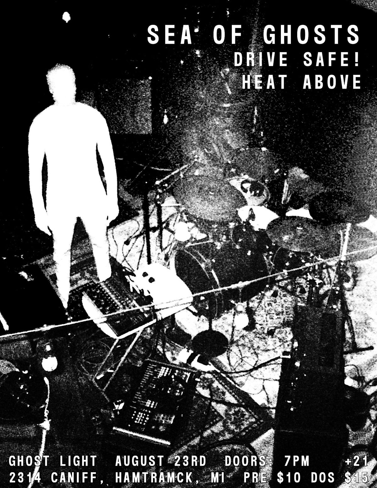SEA OF GHOSTS // HEAT ABOVE // DRIVE SAFE @ GHOST LIGHT, 23 August | Event in Hamtramck | AllEvents