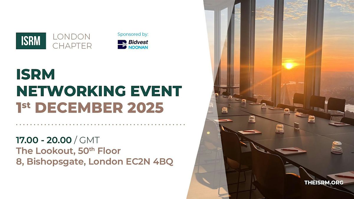 ISRM London Networking Event, 1 December | Event in London | AllEvents