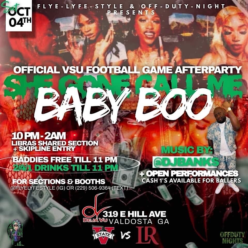 SHE GONE CALL ME BABY BOO | Event in Valdosta | AllEvents