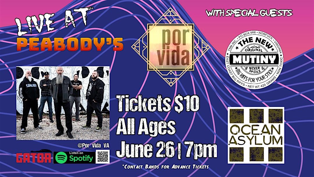 Por Vida! Live at Peabody's, 26 June | Event in Virginia Beach | AllEvents