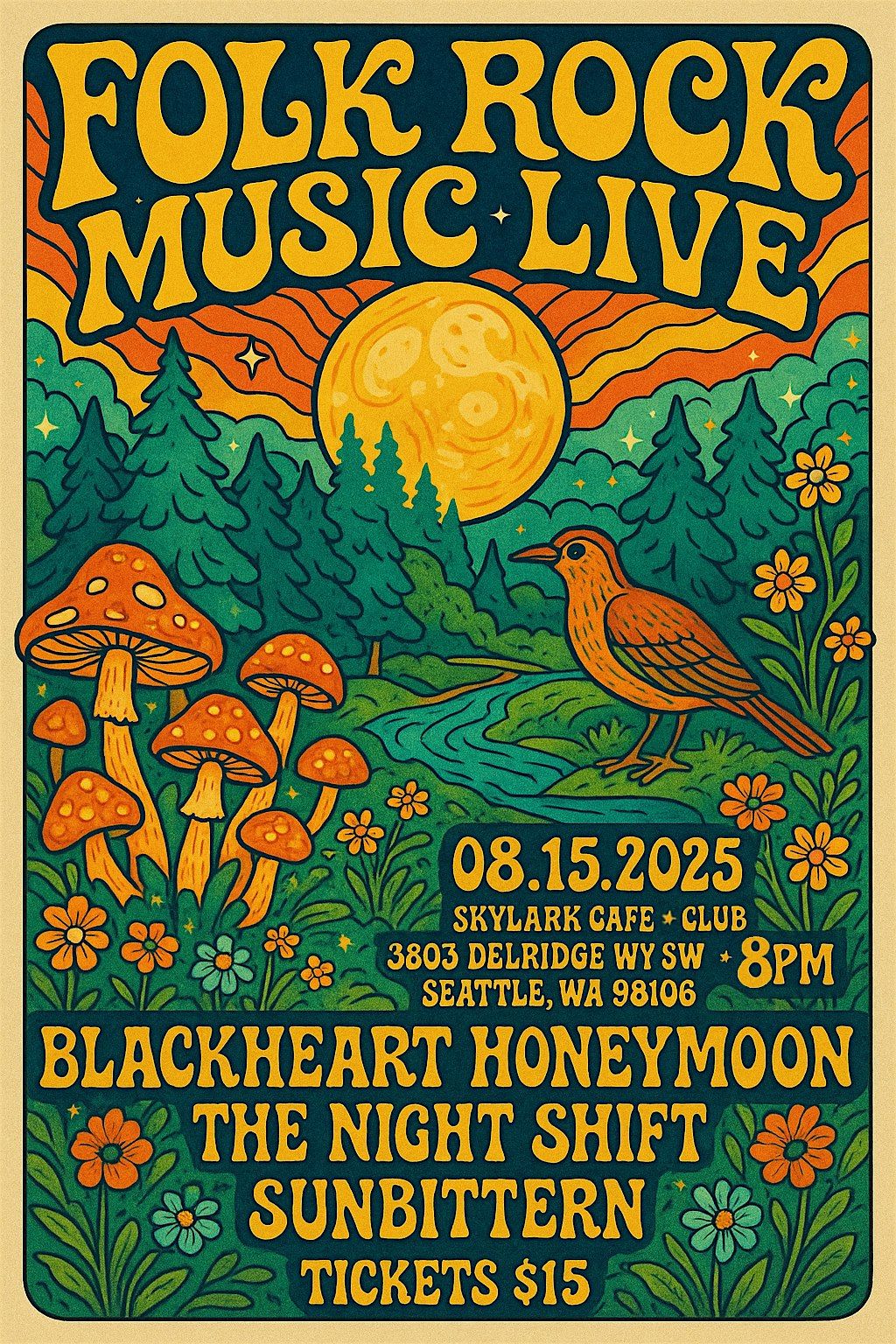 Blackheart Honeymoon, The Night Shift, Sunbittern | Event in Seattle | AllEvents
