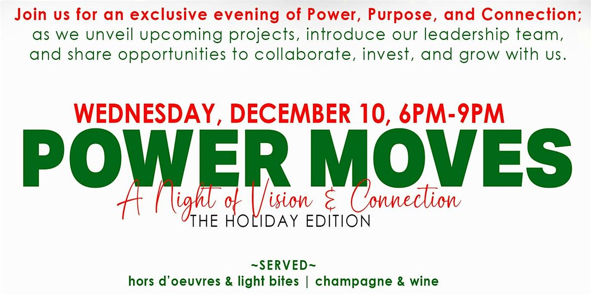 POWER MOVES: A Night of Vision & Connection, 10 December | Event in Dallas | AllEvents