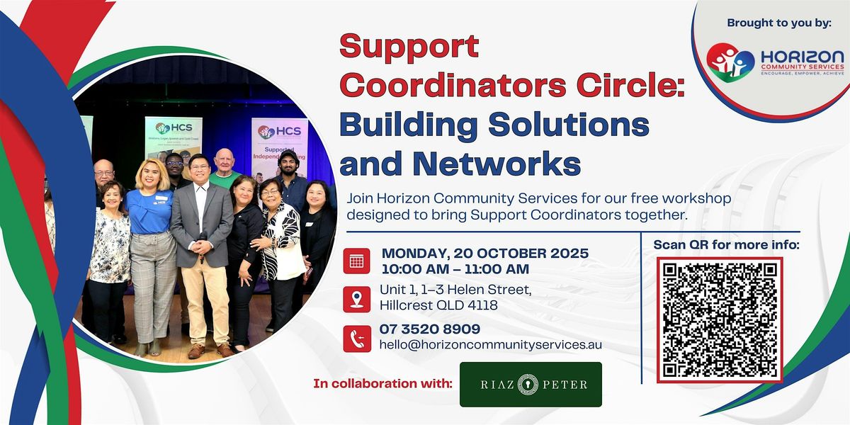 Support Coordination Circle: Building Solutions and Networks | Event in Hillcrest | AllEvents