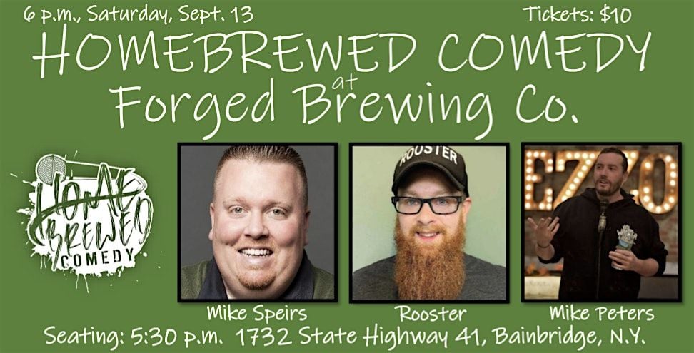 Homebrewed Comedy at Forged Brewing Co., 13 September | Event in Bainbridge | AllEvents