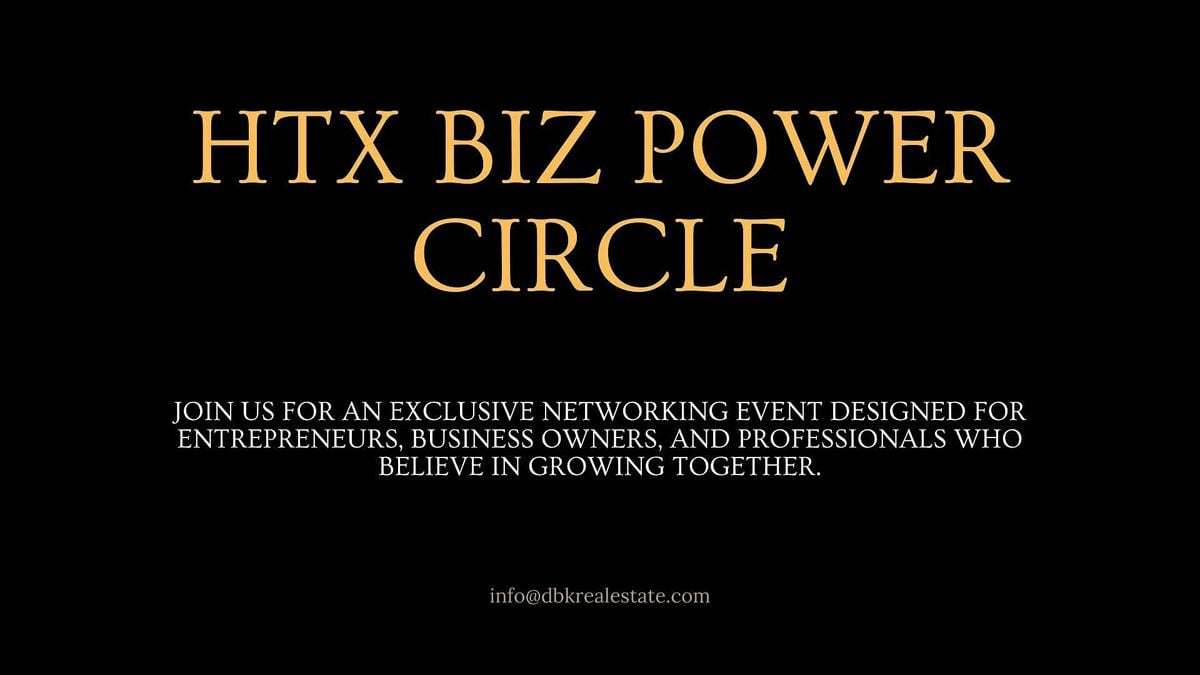 HTX BIZ POWER CIRCLE, 14 August | Event in Houston | AllEvents