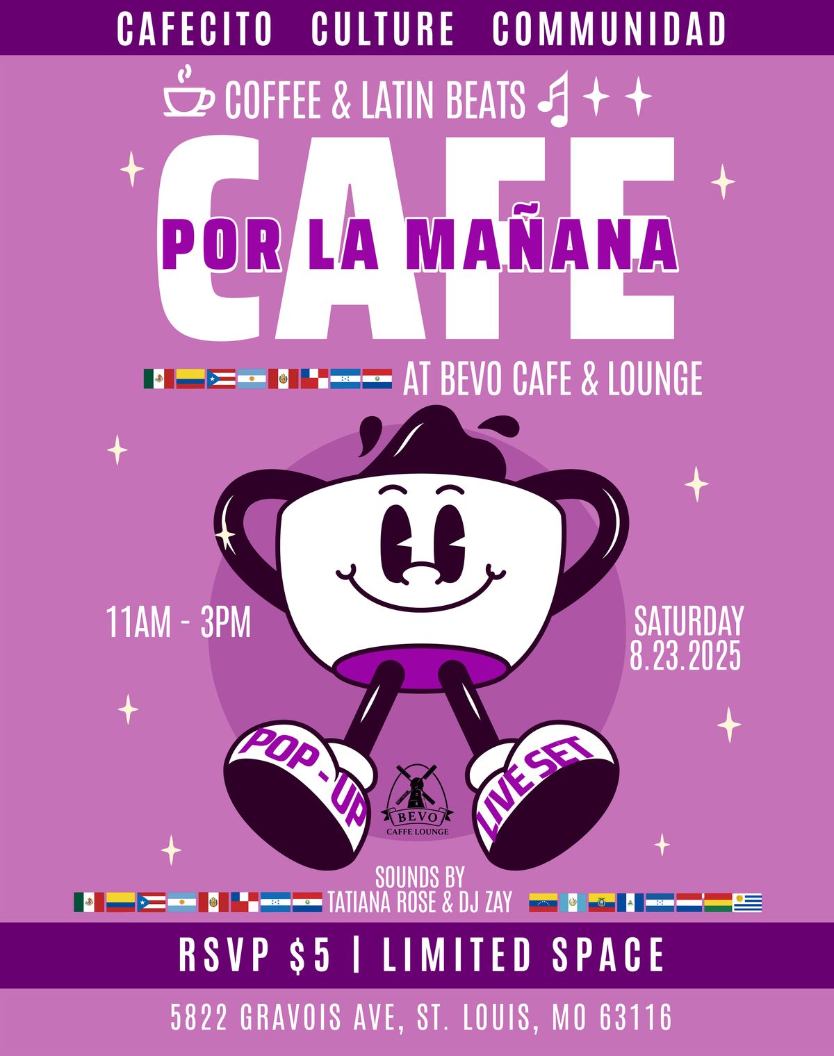 POR LA MANAÑA CAFE V2, 23 August | Event in St. Louis | AllEvents