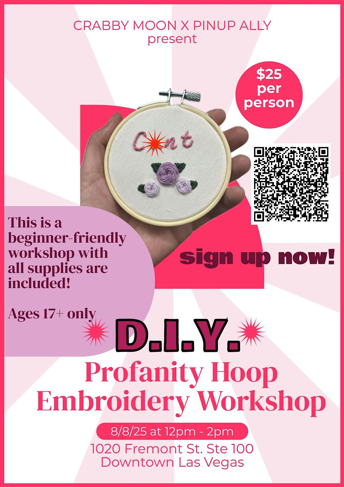 DIY PROFANITY EMBROIDERY WORKSHOP, 8 August | Event in Las Vegas | AllEvents