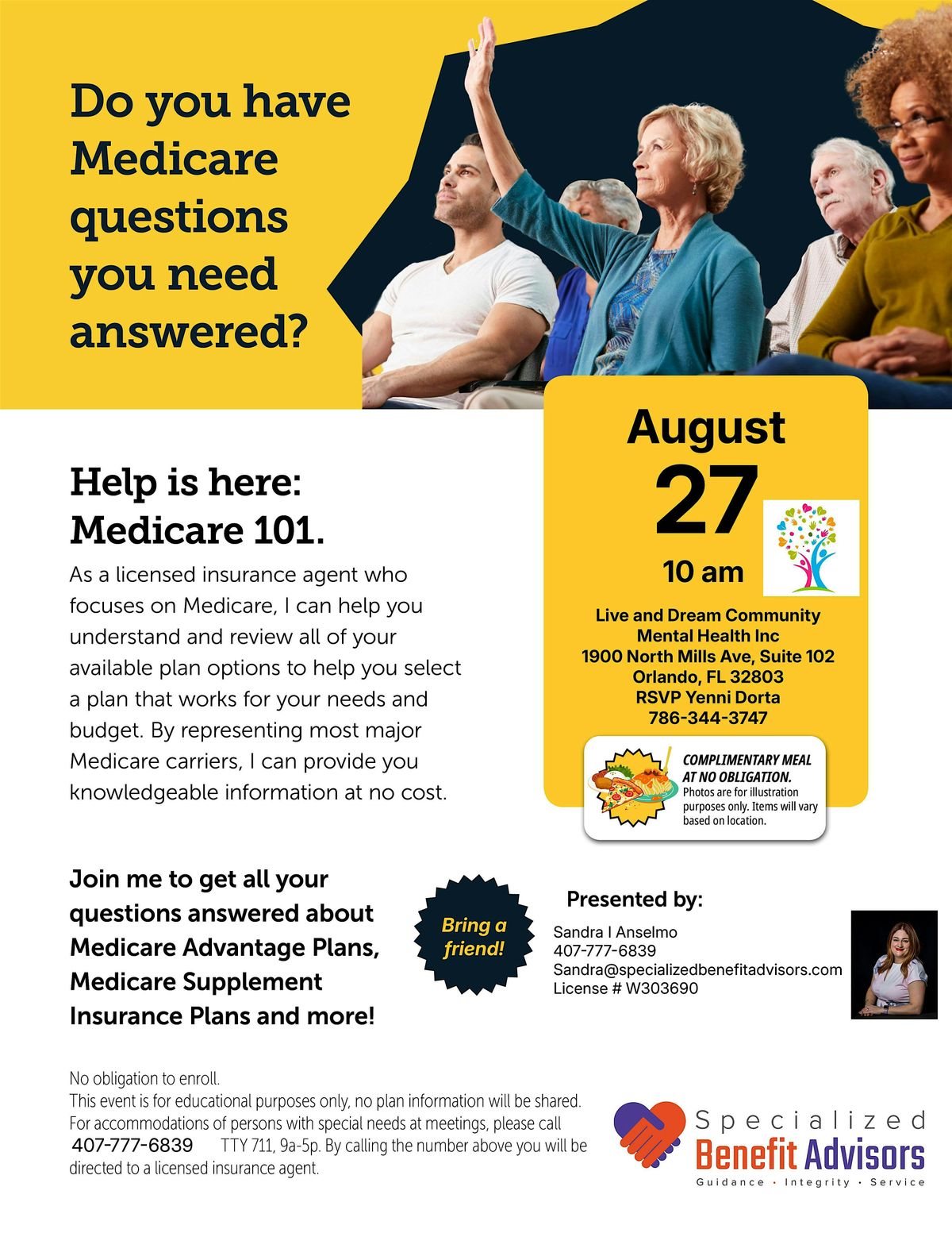 Lunch and Learn: Help is here: Medicare 101, 27 August | Event in Orlando | AllEvents