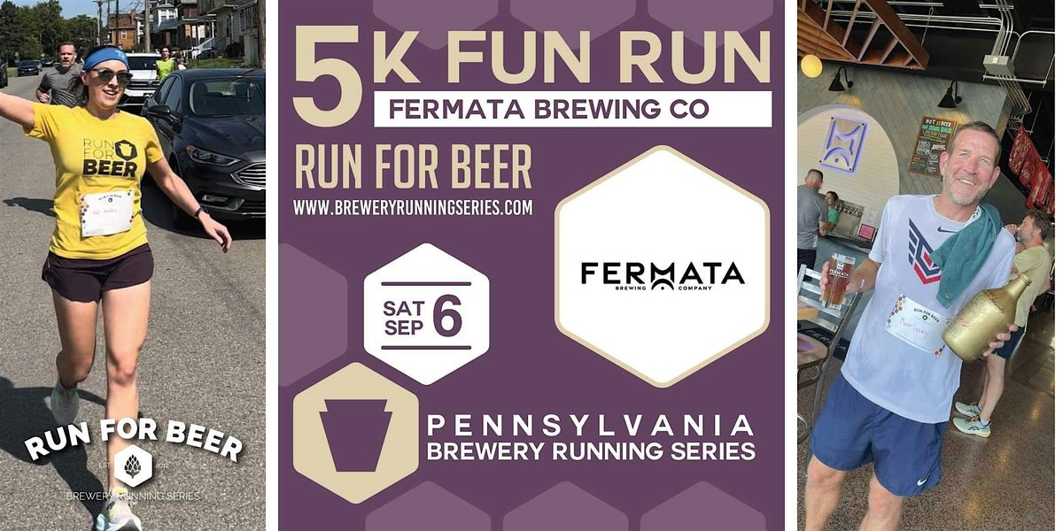 5k Beer Run x Fermata Brewing Co. | 2025 PA Brewery Running Series, 6 September | Event in Ambridge | AllEvents