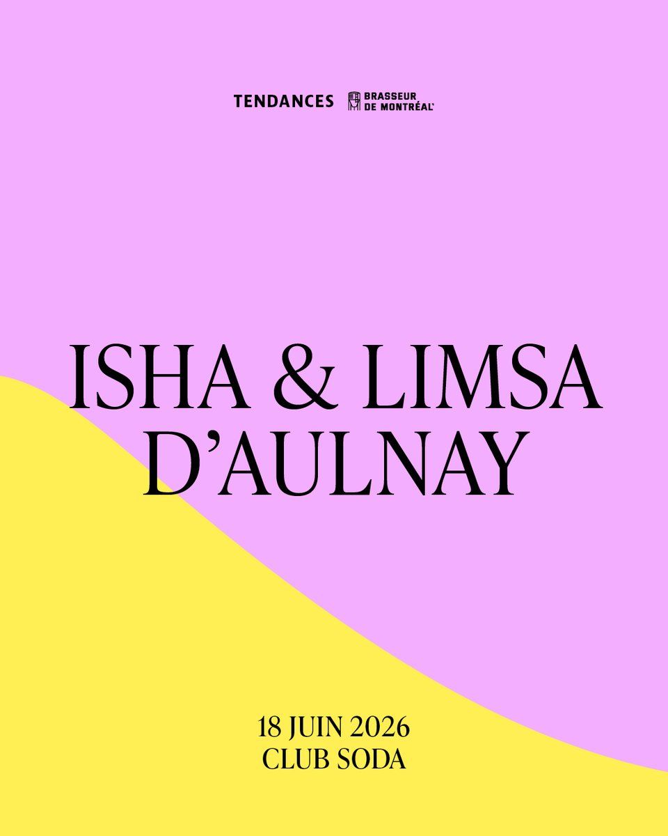 Isha & Limsa d'Aulnay, 17 June | Event in Montreal | AllEvents