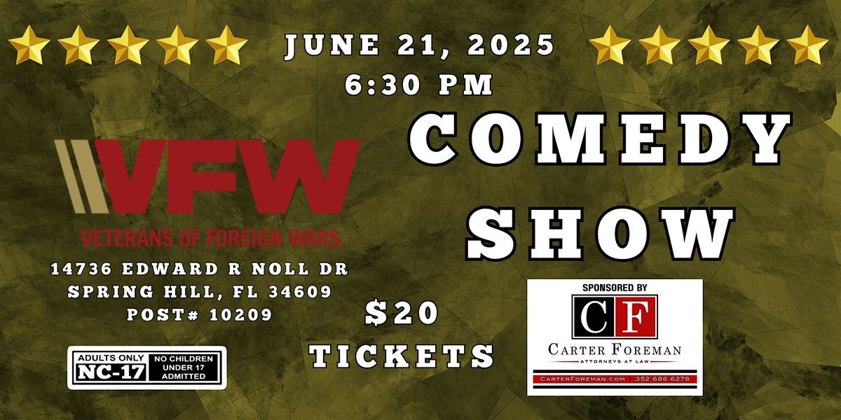 VFW Comedy Show, 21 June | Event in Spring Hill | AllEvents