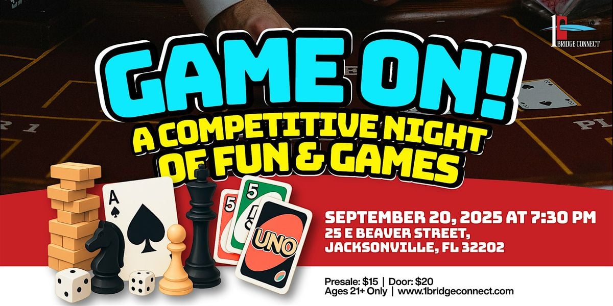 Game On- A Competitive Night of Fun & Games, 20 September | Event in Jacksonville | AllEvents