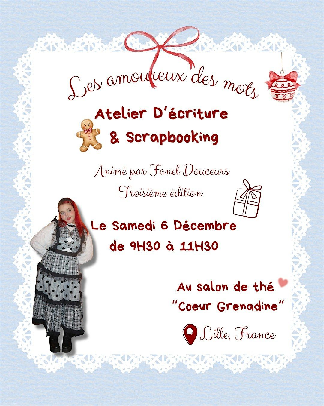 Atelier d'écriture et Scrapbooking 3éme édition - FanelDouceurs, 6 December | Event in Lille | AllEvents