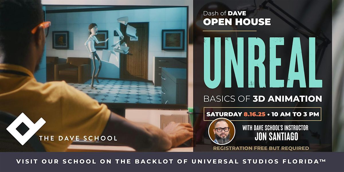 DASH of DAVE: Experience a Free 3D Unreal Engine Lesson at DAVE School, 16 August | Event in Orlando | AllEvents