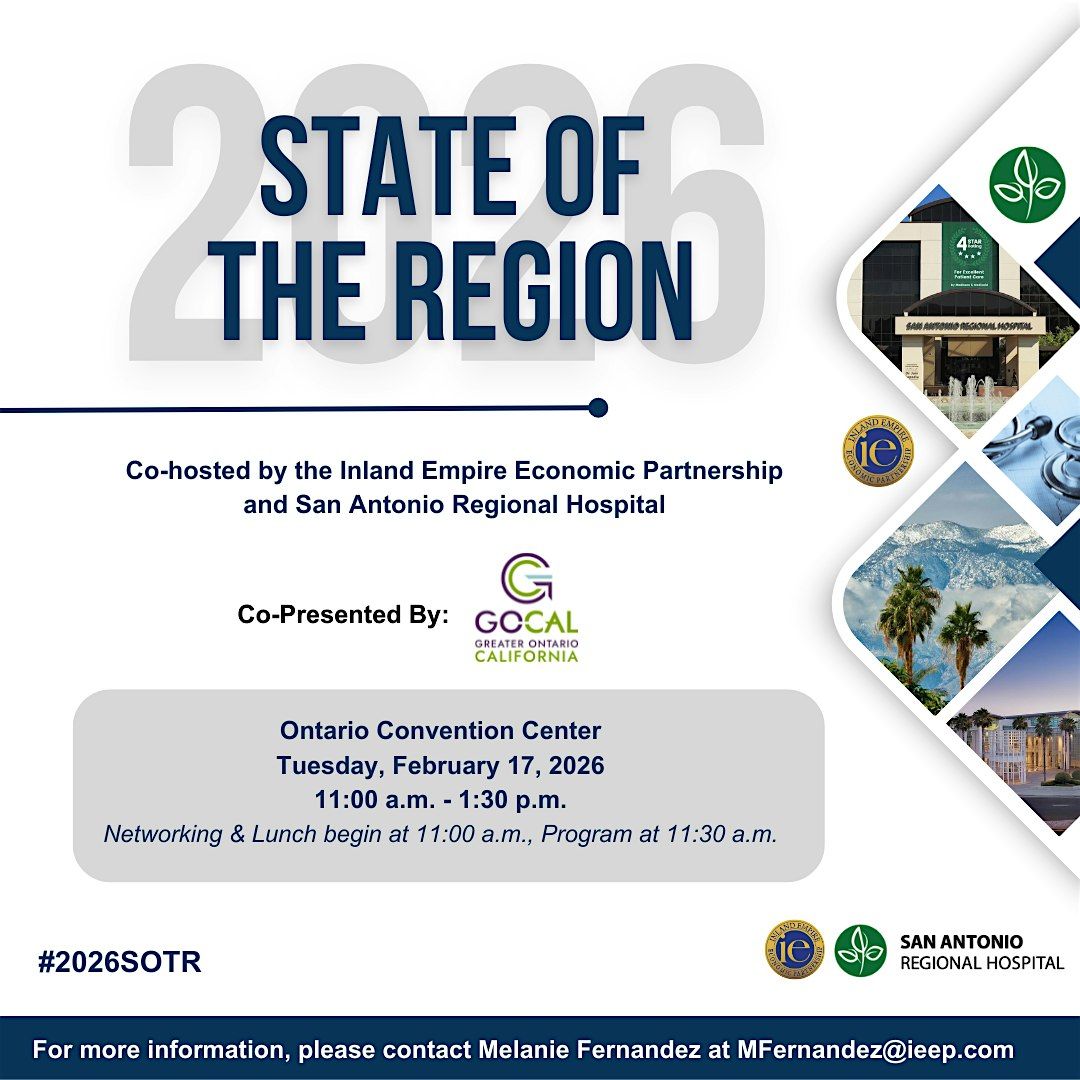 2026 State of the Region, 17 February | Event in Ontario | AllEvents