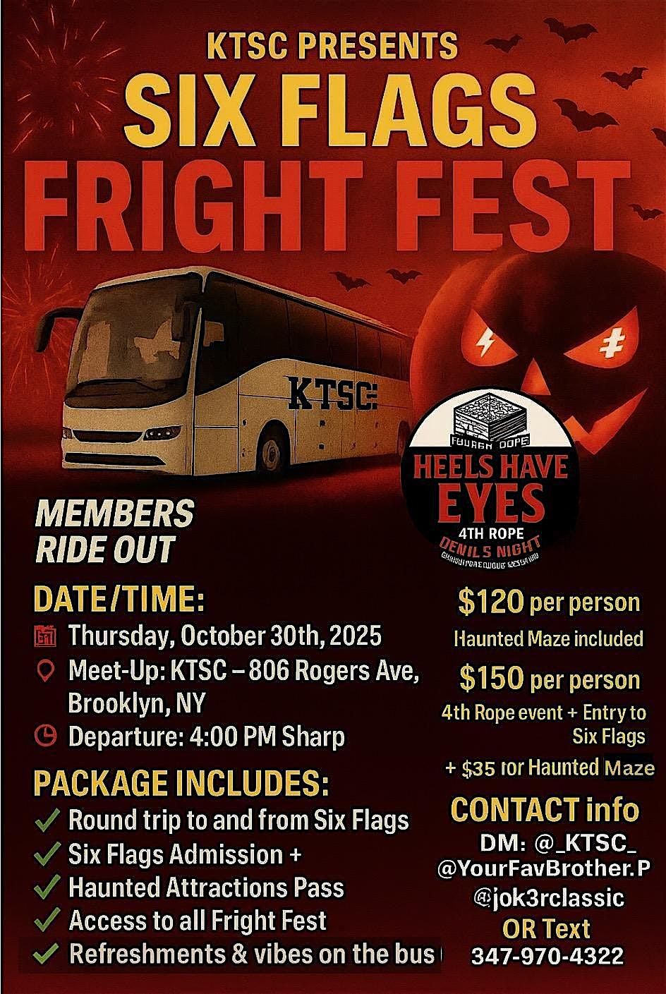 KTSC presents Six Flags Fright Fest, 30 October | Event in Brooklyn | AllEvents