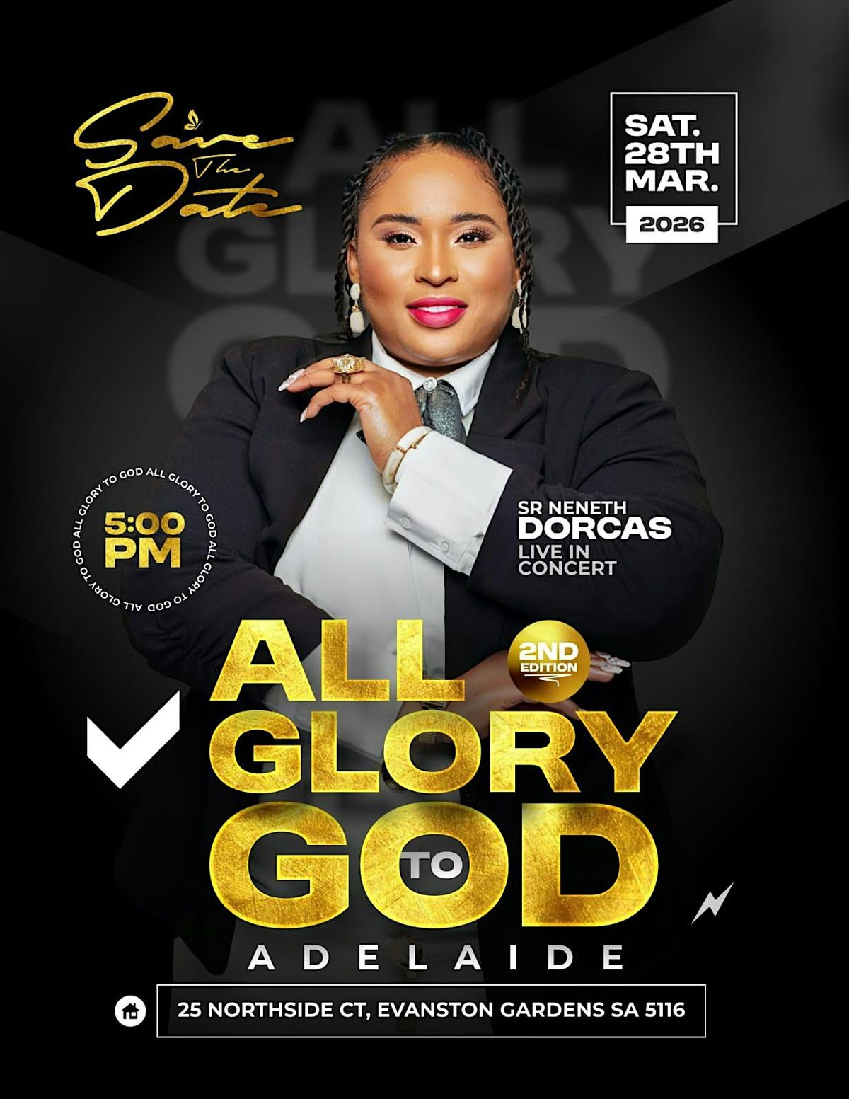 SR NENETH DORCAS / ALL THE GLORY TO GOD LIVE CONCERT, 11 April | Event in Evanston Gardens | AllEvents