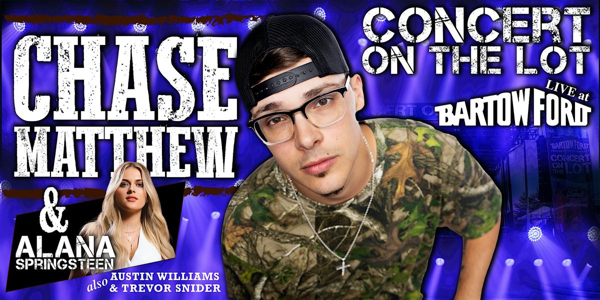 Concert on the Lot featuring Chase Matthew Alana Springsteen, 1 November | Event in Bartow | AllEvents