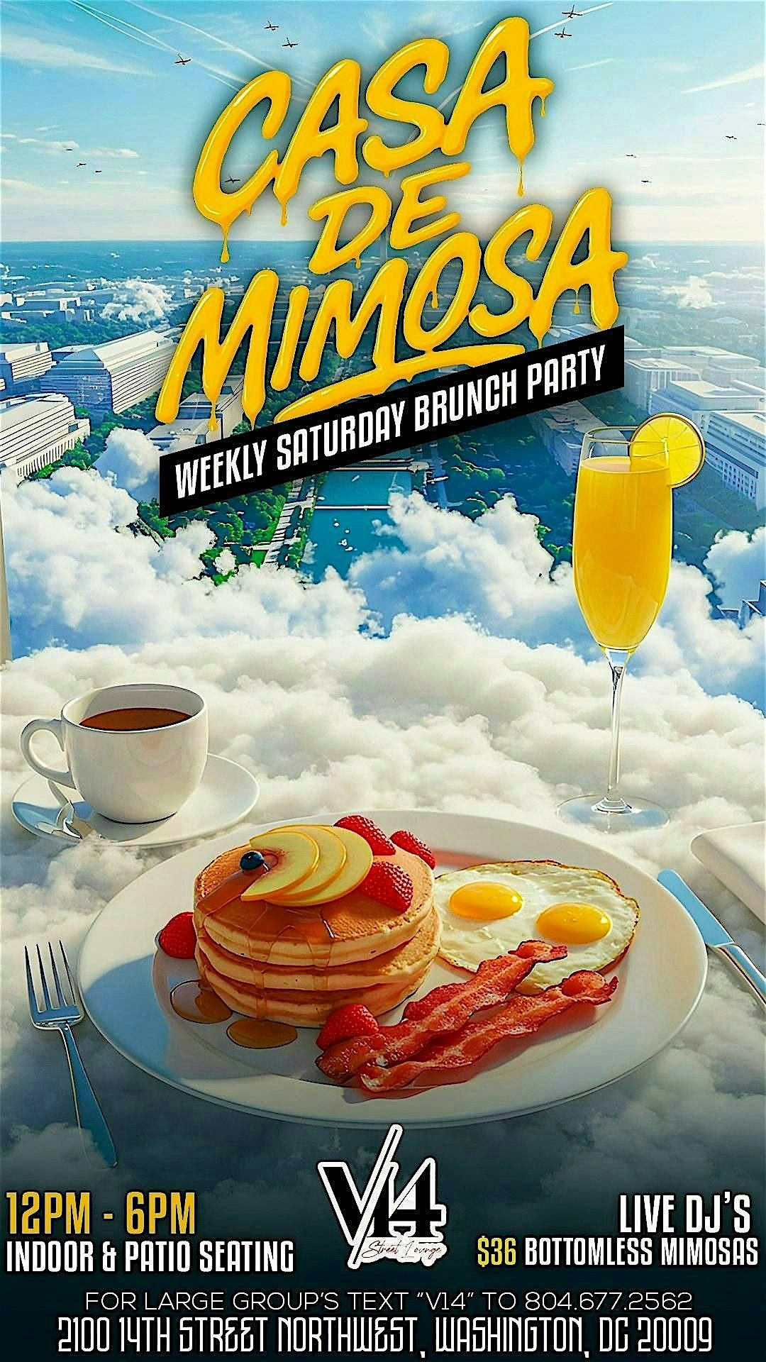 Casa De Mimosa | Saturday Brunch at V14 | Event in Washington | AllEvents