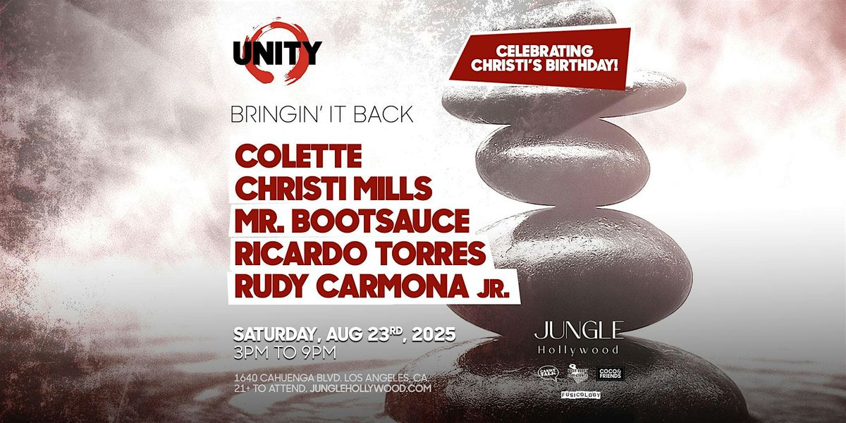 UNITY! Colette, Christi Mills, Mr Bootsauce, Ricardo Torres & Rudy Carmona, 23 August | Event in Los Angeles